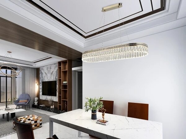 LED stmievateľný krištáľový luster na lanku THALIA LED/50W/230V 3000-6000K + diaľkový ovládač