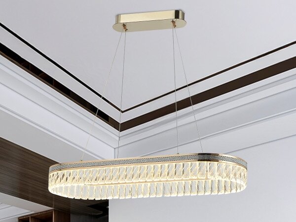 LED stmievateľný krištáľový luster na lanku THALIA LED/50W/230V 3000-6000K + diaľkový ovládač