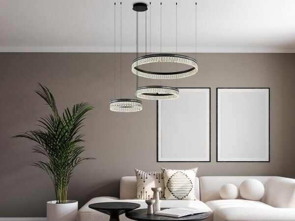 LED stmievateľný krištáľový luster na lanku THALIA LED/120W/230V 3000-6000K + diaľkové ovládanie