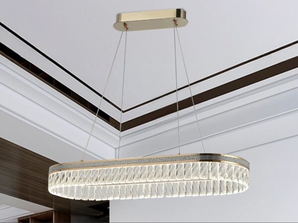 LED stmievateľný krištáľový luster na lanku THALIA LED/50W/230V 3000-6000K + diaľkový ovládač