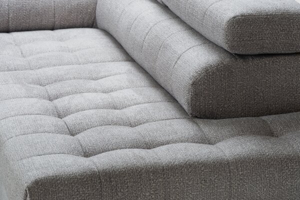 Rozkladacia rohová sedacia súprava Nardo Maxi pravá - šedá ľahkočistiaca žinylka Taro 11