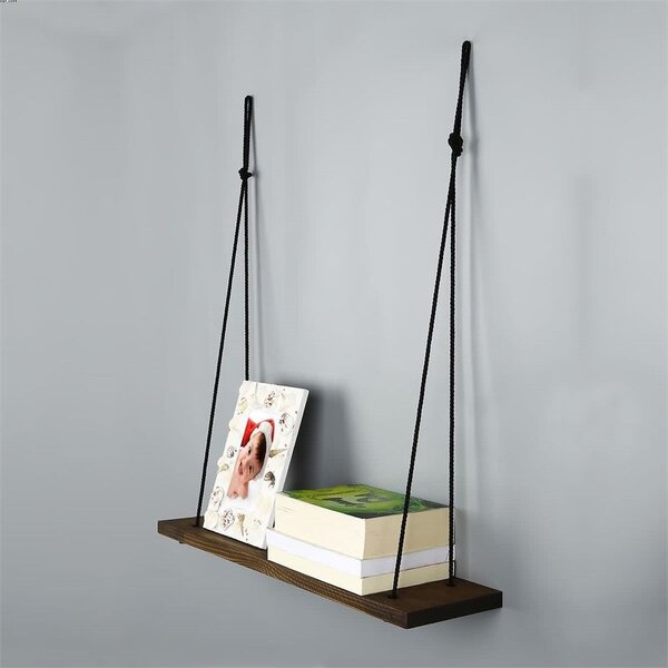 Kalune Design Nástenná polica HANG 60 cm orech americký/čierna