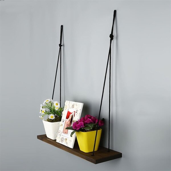 Kalune Design Nástenná polica HANG 60 cm orech americký/čierna
