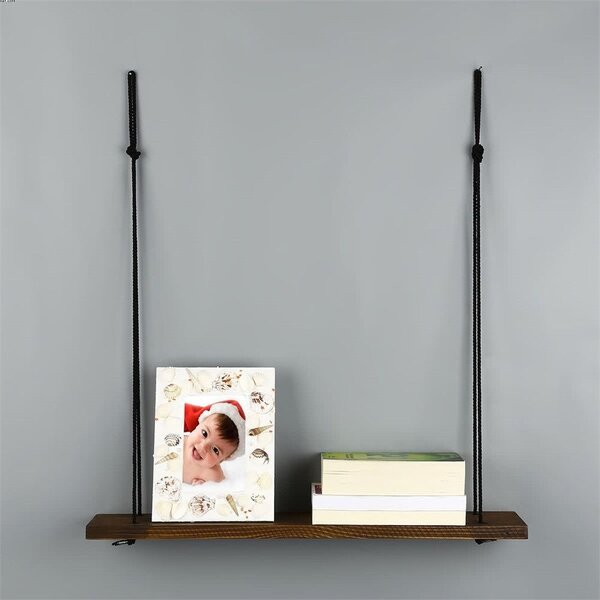 Kalune Design Nástenná polica HANG 60 cm orech americký/čierna