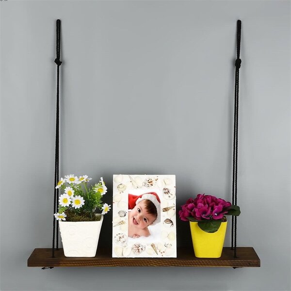 Kalune Design Nástenná polica HANG 60 cm orech americký/čierna