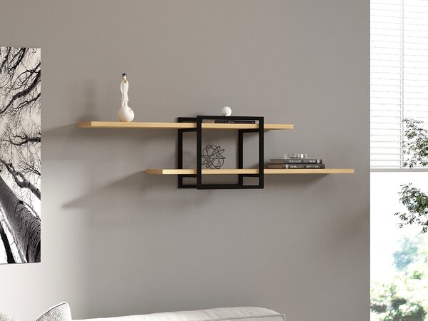 Kalune Design Nástenná polica MONE dub safírový/čierny