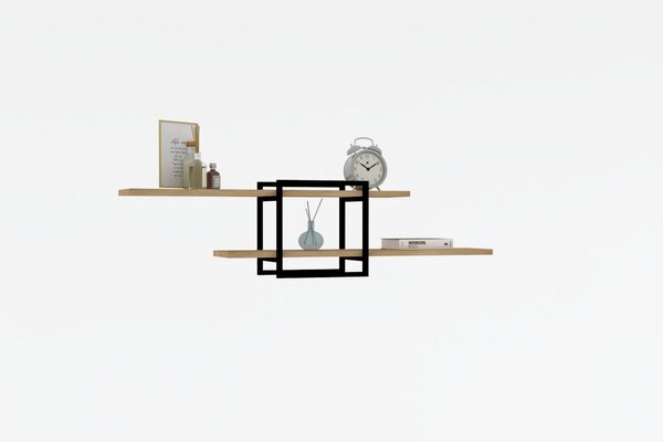 Kalune Design Nástenná polica MONE dub safírový/čierny
