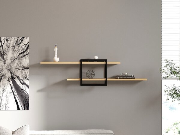 Kalune Design Nástenná polica MONE dub safírový/čierny