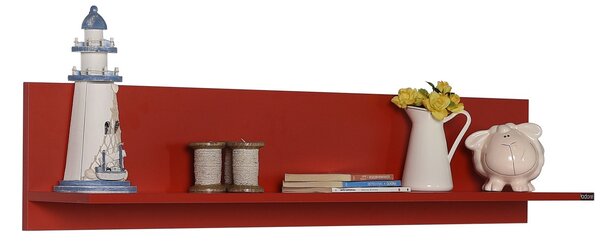 Kalune Design Nástenná polica RAF 120x25 cm červená