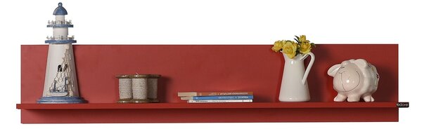 Kalune Design Nástenná polica RAF 120x25 cm červená