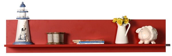Kalune Design Nástenná polica RAF 120x25 cm červená