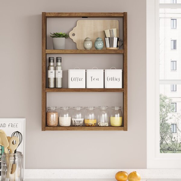 Kalune Design Nástenná polica Pr1-Br orech