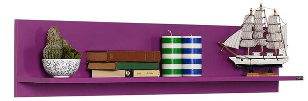 Kalune Design Nástenná polica RAF 120x25 cm fialová