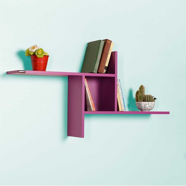 Kalune Design Nástenná polička RAF 100x50 cm fialová