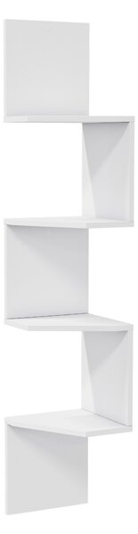 Kalune Design Nástenná rohová polica DESALDO biela