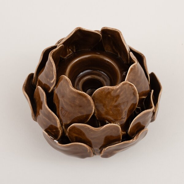 Svietnik Petalia dark brown 10 cm