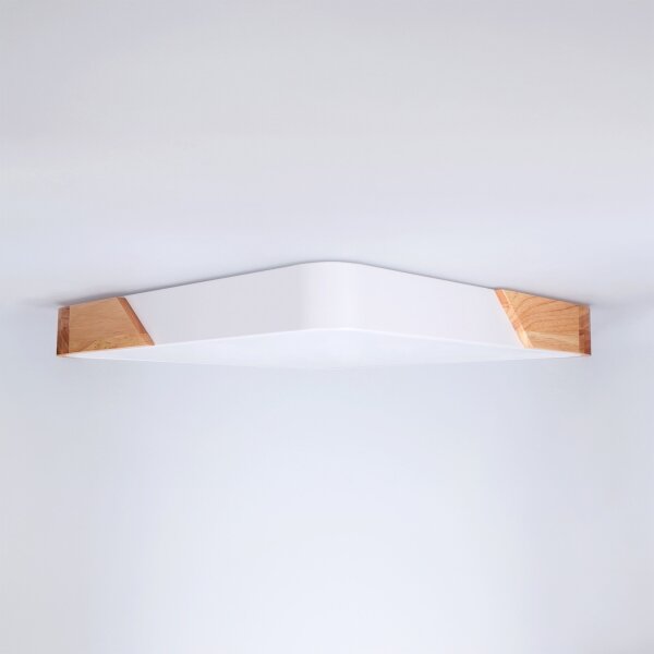 Brilagi - stmievateľné LED svietidlo PILANA LED/48W/230V dub/biela 42x42 cm + diaľkový ovládač