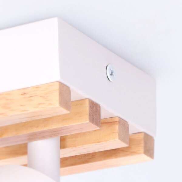 Brilagi - Bodové svietidlo SELE WOOD 3xGU10/30W/230V biela/drevo