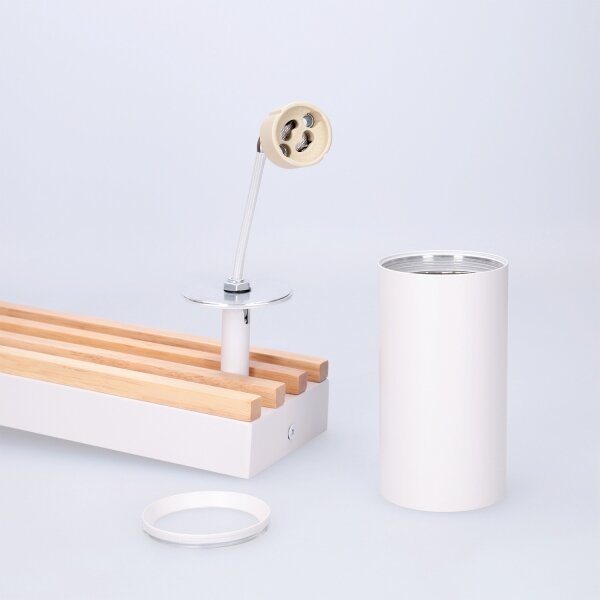 Brilagi - Bodové svietidlo SELE WOOD 3xGU10/30W/230V biela/drevo