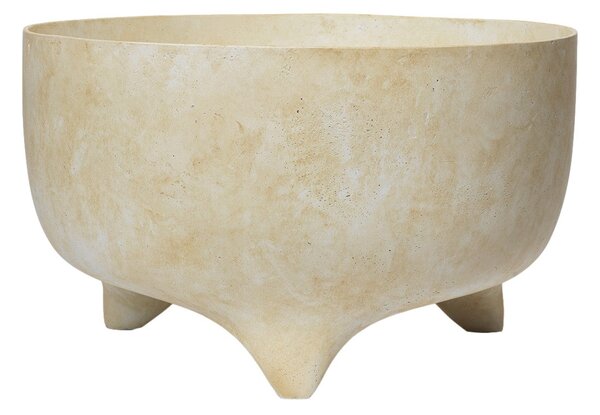 Ferm LIVING Kvetináč Evoke Low, Warm Sand