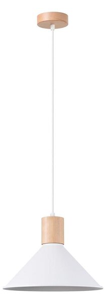 Sollux SL.1319 - Luster na lanku JAGA 1xE27/15W/230V pr. 30 cm biela