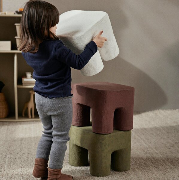 Stolička Podo Stool, Khaki – Ferm Living