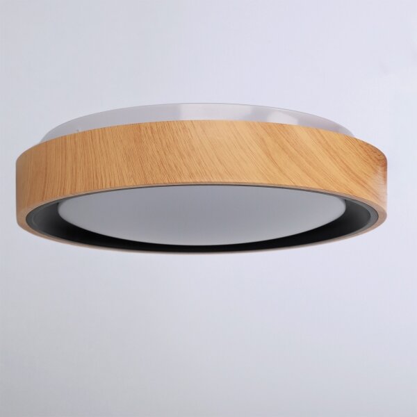 Brilagi - LED stropné svietidlo FLOCO LED/24W/230V, priemer 30 cm, drevo/čierna
