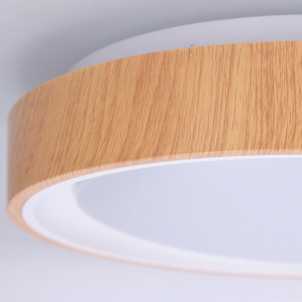 Brilagi - LED stropné svietidlo FLOCO LED/24W/230V priemer 30 cm drevené/biele
