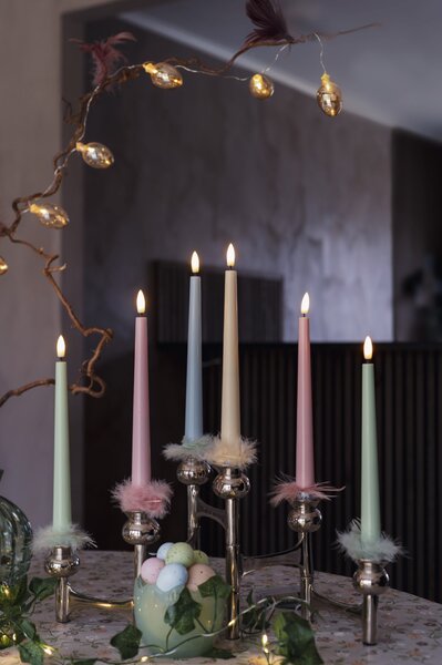 LED sviečka Flamme Candy Pink – set 2 ks