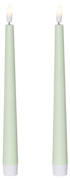 LED sviečka Flamme Candy Green – sada 2 ks