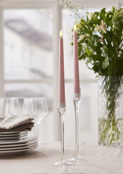 LED sviečka Flamme Candy Pink – set 2 ks