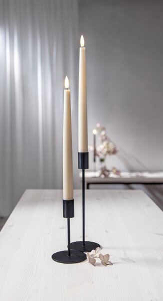 LED sviečka Flamme Slim Beige – set 2 ks + diaľkové ovládanie