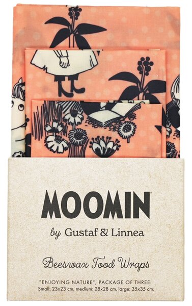 Voskované obrúsky Moomin Enjoying nature, 3ks