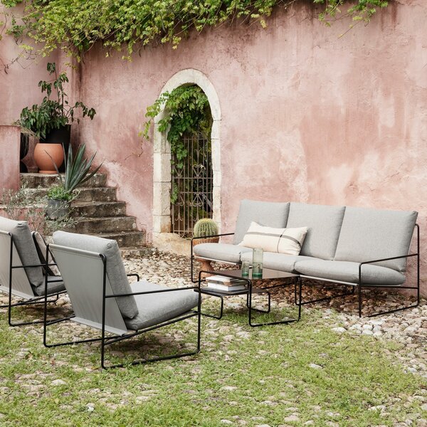 Záhradné kreslo Desert, Black / Dark Sand – Ferm Living