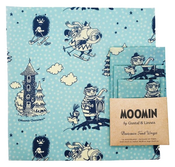 Voskované obrúsky Moomin in winterland, 3ks
