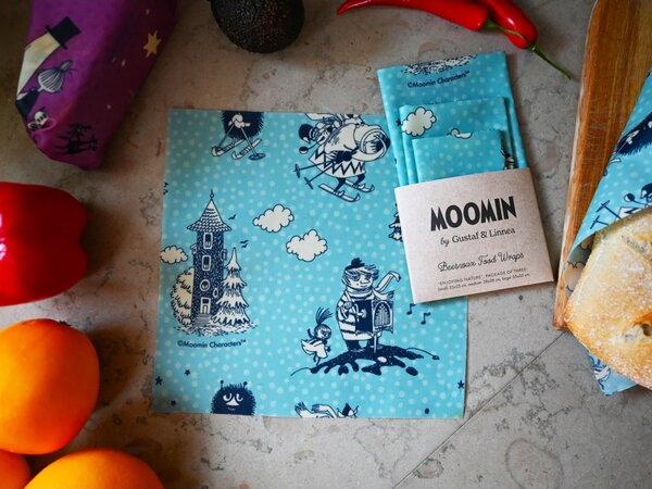 Voskované obrúsky Moomin in winterland, 3ks