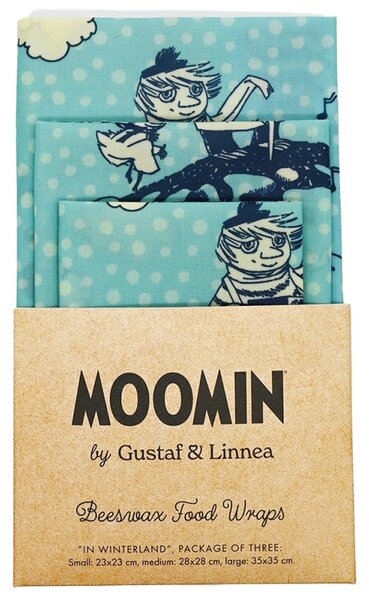 Voskované obrúsky Moomin in winterland, 3ks