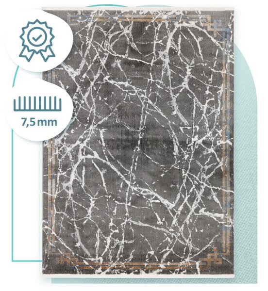 Koberec Arte Piran Marble sivý / čierny