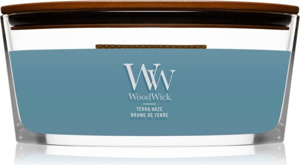 Woodwick Terra Haze vonná sviečka s dreveným knotom (hearthwick) 453 g