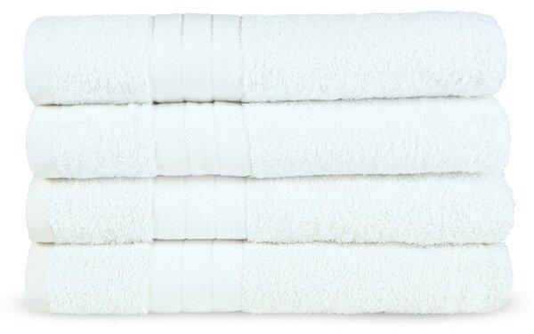 Biele froté bavlnené uteráky v súprave 4 ks 50x100 cm – Good Morning