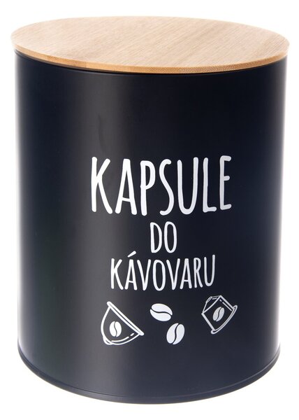 Dóza Kapsule BLACK pr. 16 cm