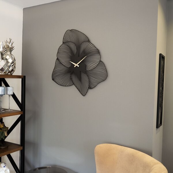 Wallity Nástenné kovové hodiny Azalea APS039 49 čierne