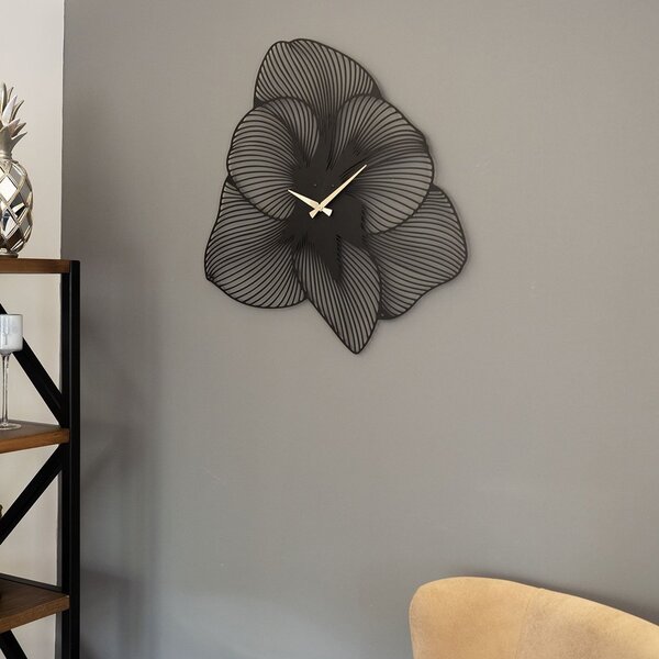Wallity Nástenné kovové hodiny Azalea APS039 49 čierne