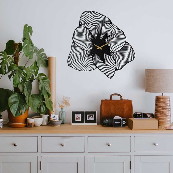 Wallity Nástenné kovové hodiny Azalea APS039 70 čierne