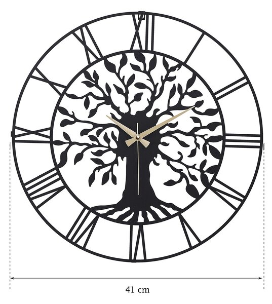 Wallity Nástenné kovové hodiny Clock Vita čierne