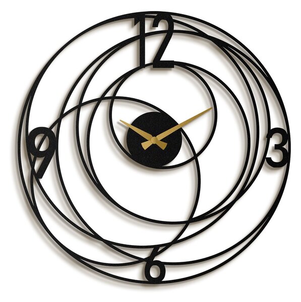 Wallity Nástenné kovové hodiny Clock Big Bang čierna