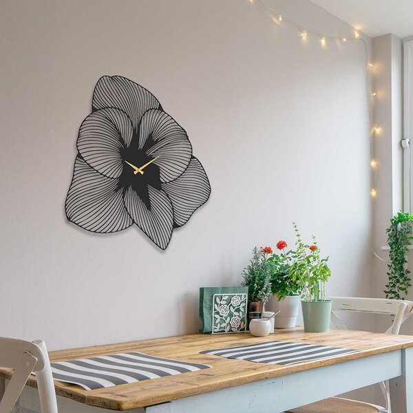 Wallity Nástenné kovové hodiny Azalea APS039 70 čierne