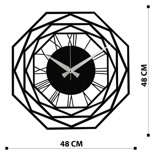 Wallity Nástenné kovové hodiny Enzoclock S012 čierne