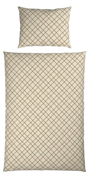 POSTEĽNÁ BIELIZEŇ, flanel, hnedá, krémová, 140/200 cm Esposa - Obliečky & plachty