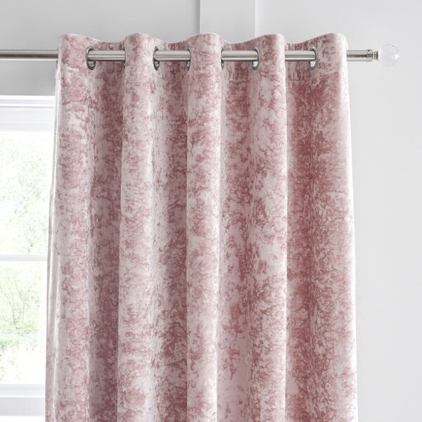 Ružové závesy v súprave 2 ks 229x229 cm Crushed Velvet – Catherine Lansfield